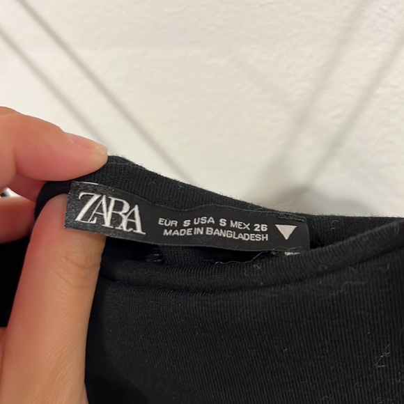 Zara black fitted mini dress size small - Picture 5 of 7